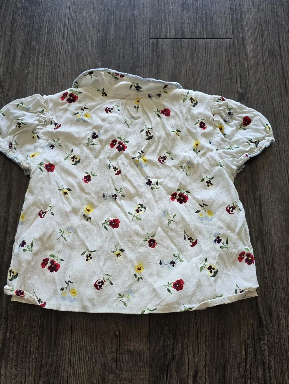 Gap Doen Girls Floral Blouse Top M